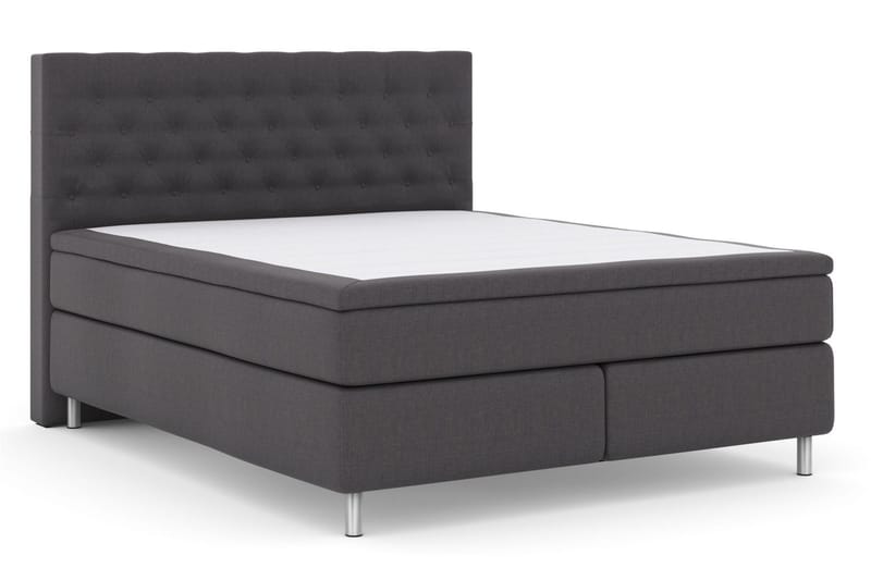 Select No 6 Komplett Sengepakke 180x200 Medium Memory/Pocket - Mørkegrå/Metallben - Møbler - Senger - Komplett sengepakke