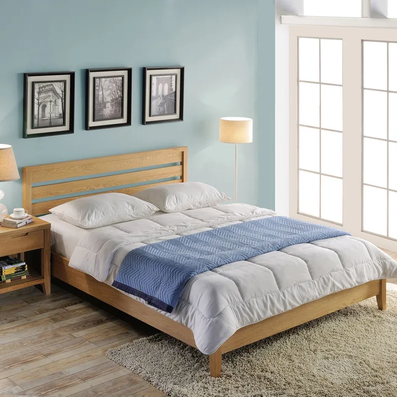 Seng HOME4YOU Chamba 160x200 cm med madrass Uno, naturlig
