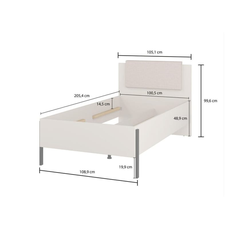 Seng Jukon S - 100 cm - Møbler - Senger - Sengeramme & sengestamme