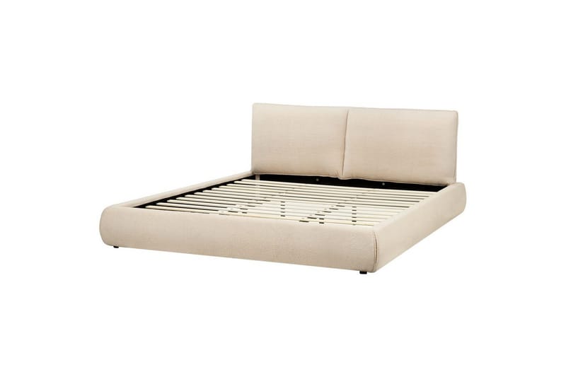 Seng med lamellramme Vinay - Lys beige, 180x200 cm - Møbler - Senger - Sengeramme & sengestamme