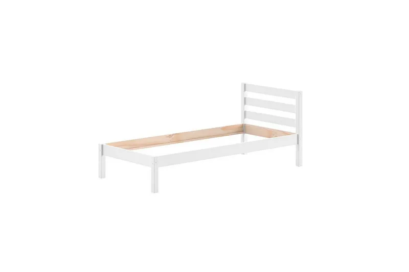 Seng med ribbebunn Pino Hvit, Hvit
