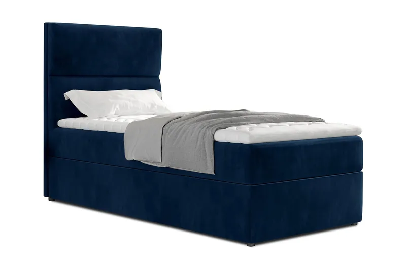 Arcore Oppbevaringsseng 90x200 cm Vertikal Søm, Blå