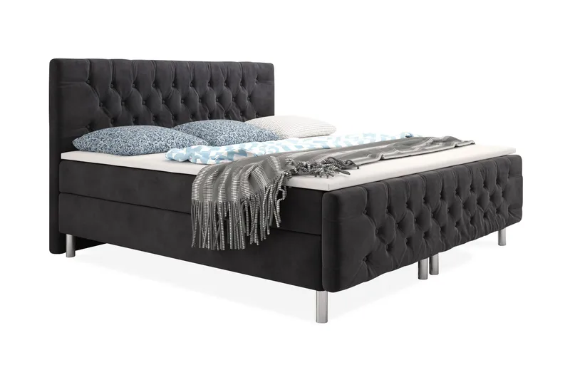 Velluto Komplett Sengepakke 180x200, Svart