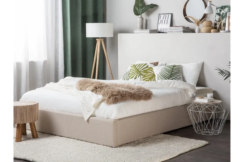 Dinan Dobbeltseng 140 | 200 cm - Beige - Møbler - Senger - Sengeramme & sengestamme