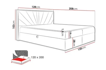Oberting Sengeramme 120x200 cm - Møbler - Senger - Sengeramme & sengestamme