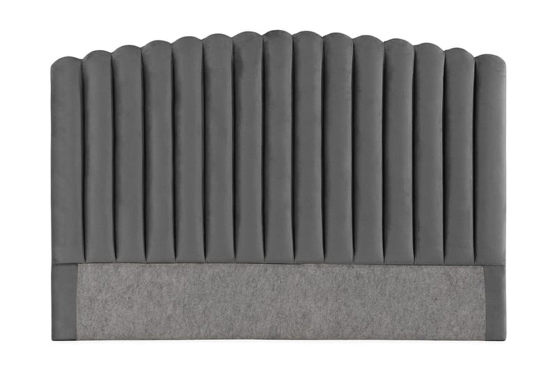 Davia Sengegavl 160 cm, Mørkegrå/Fløyel