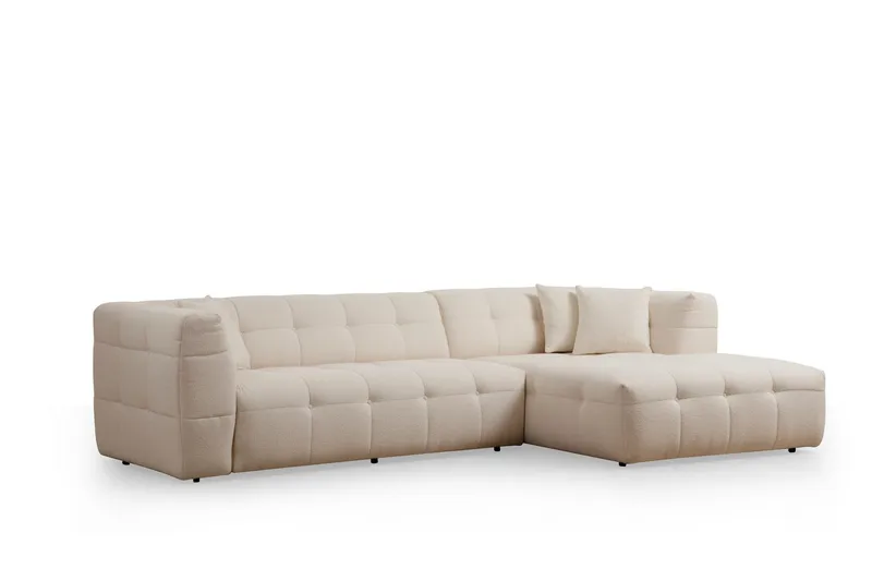 Octavian Sofa med Sjeselong 5-seter, Beige
