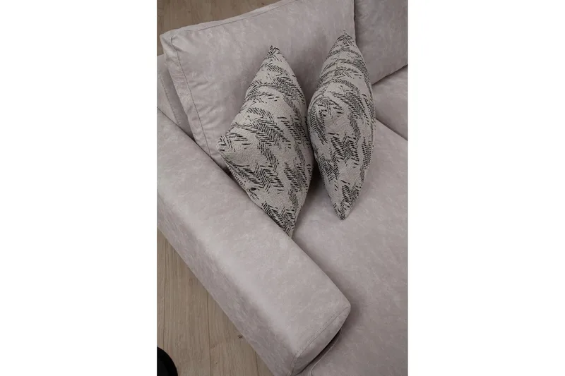 Svanabyn Sofa m. Divan og Sjeselong 4-seter - Beige - Møbler - Sofaer - U-sofa