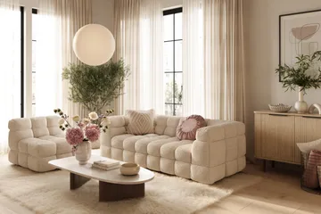 Elise 3-seters Sofa - Beige - Møbler - Sofaer - Sofa 3 seter