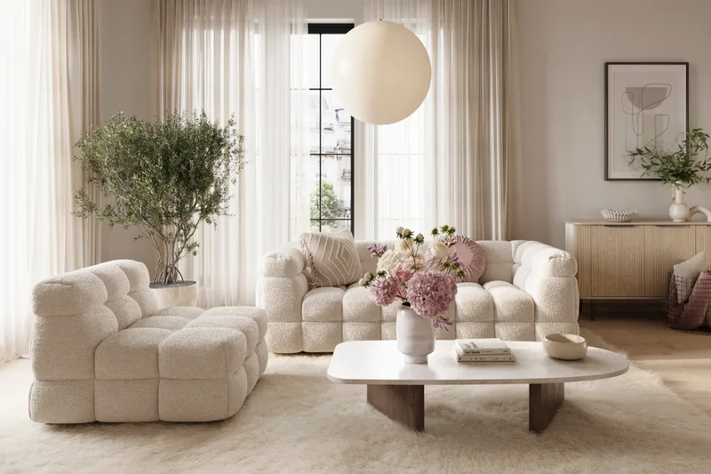Elise 3-seters Sofa - Beige - Møbler - Sofaer - Sofa 3 seter