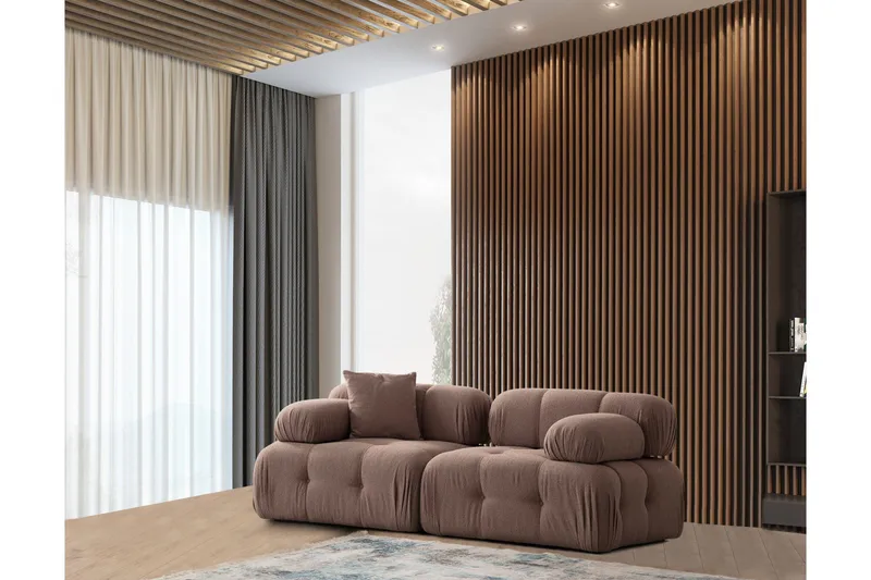 Belgin Boblende Sofa 2-seter, Cappuccino