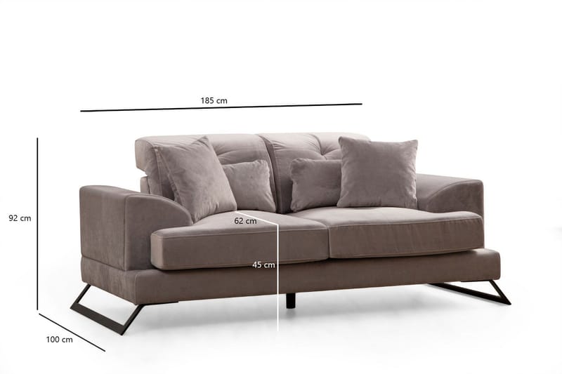 Jaraad Sofa 2-seters - Grå - Møbler - Sofaer - 2 seter sofa
