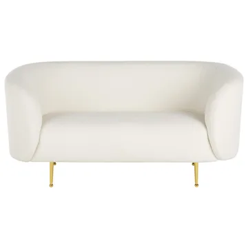 2-seters sofa Loen - Hvit, gull - Møbler - Sofaer - 2 seter sofa
