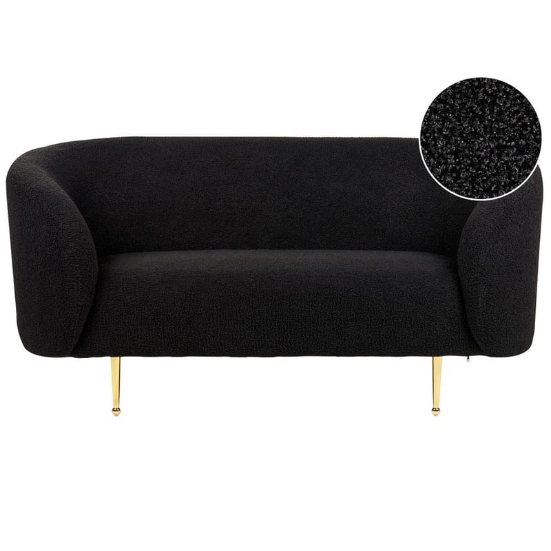 2-seters sofa Loen, Svart, Gull