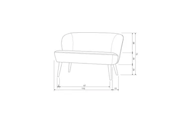 Serra Sofa 2-seter - Khaki - Møbler - Sofaer - 2 seter sofa