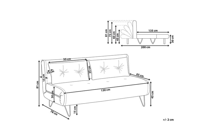 2-sitssoffa Vestfold Green||Black - Møbler - Sofaer - Sovesofaer