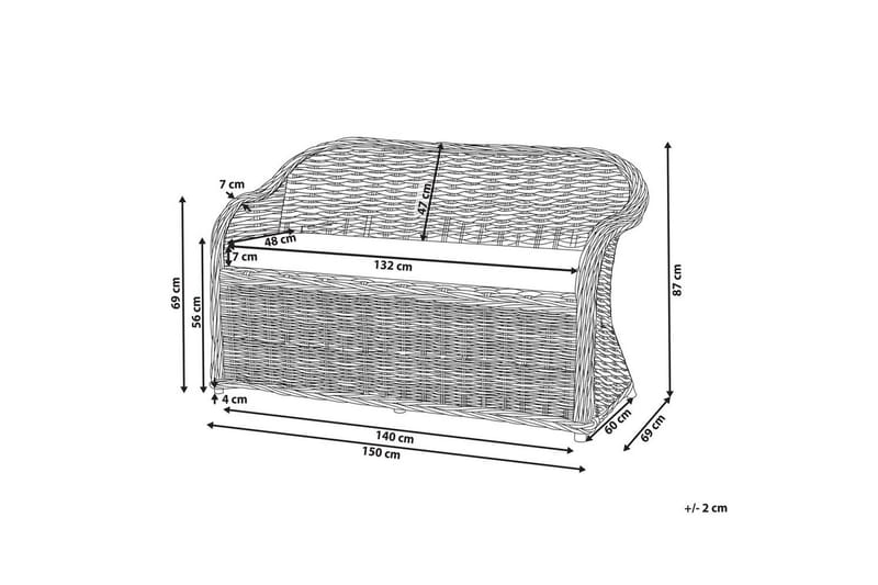 2.5-sitssoffa Beliani Susua Nature||White - Møbler - Sofaer - Sofagrupper