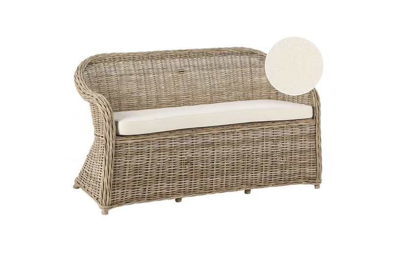 2.5-sitssoffa Beliani Susua Nature||White