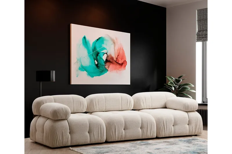 Belgin Boblende Sofa 3-seter, Lysebeige