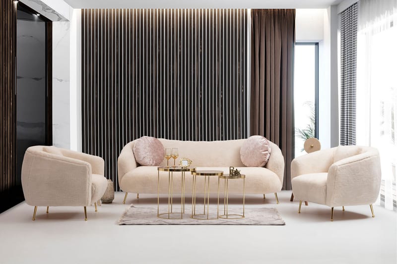 Caraquet Sofa 3-seters - Beige - Møbler - Sofaer - Sofa 3 seter