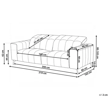 3-seters sofa Ommel - Lys beige - Møbler - Sofaer - Sofa 3 seter