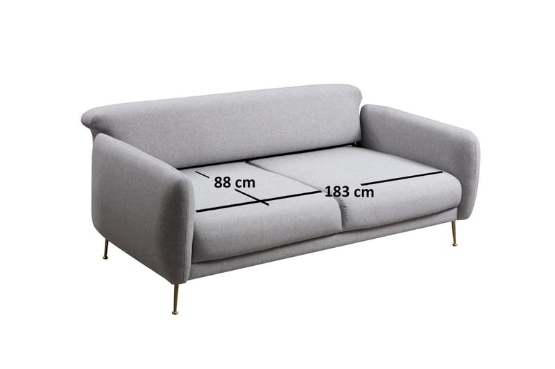 Panchenko 3-Seter Sofa - Grå - Møbler - Sofaer - Sovesofaer - 3 seters sovesofa