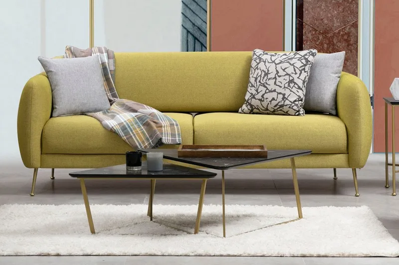 Panchenko 3-Seter Sofa - Gul - Møbler - Sofaer - Sovesofaer - 3 seters sovesofa