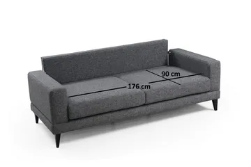 Selder 3-Seter Sofa - Grå - Møbler - Sofaer - Sovesofaer - 3 seters sovesofa