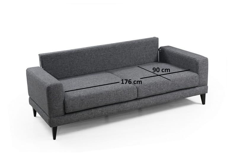 Selder 3-Seter Sofa - Grå - Møbler - Sofaer - Sovesofaer - 3 seters sovesofa