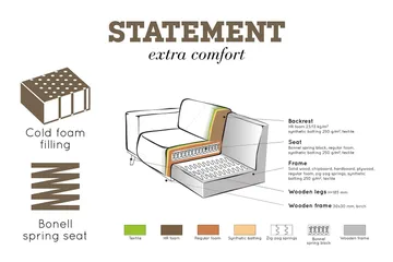 Statement 3-seters Sofa - Brun - Møbler - Sofaer - Sofa 3 seter