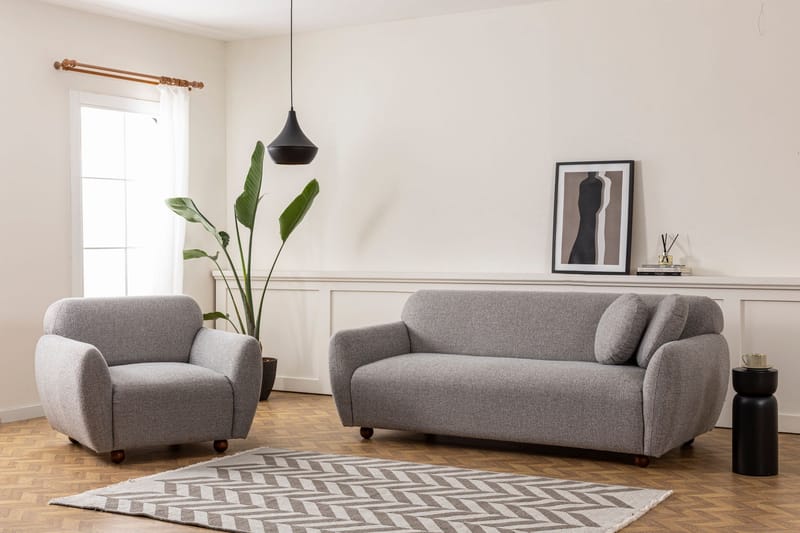 Whitecliffs Sofa 3-seters - Grå - Møbler - Sofaer - Sofa 3 seter