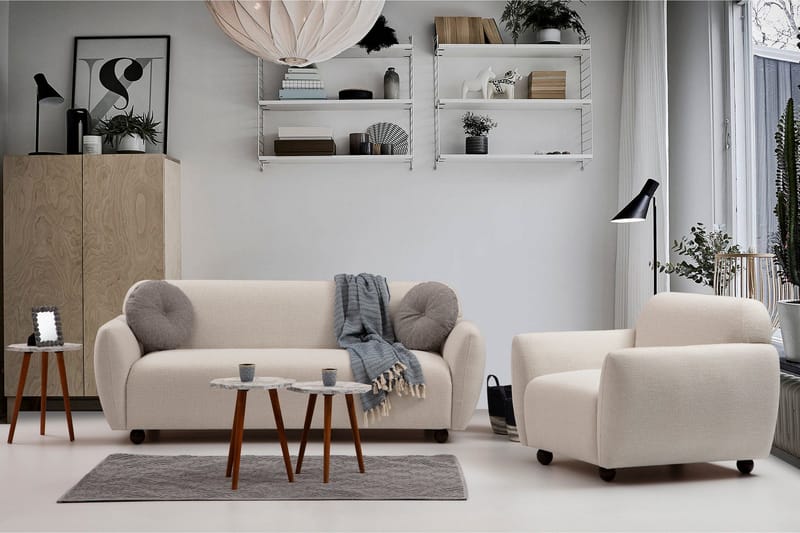 Whitecliffs Sofa 3-seters - Krem - Møbler - Sofaer - Sofa 3 seter