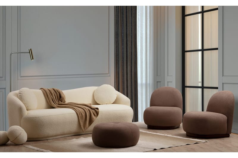 Yarrawonga Sofa 3-seters - Beige|Bouclé - Møbler - Sofaer - Sofa 3 seter