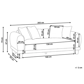 3-seters sofa Pori - Taupe - Møbler - Sofaer - Sofa 3 seter