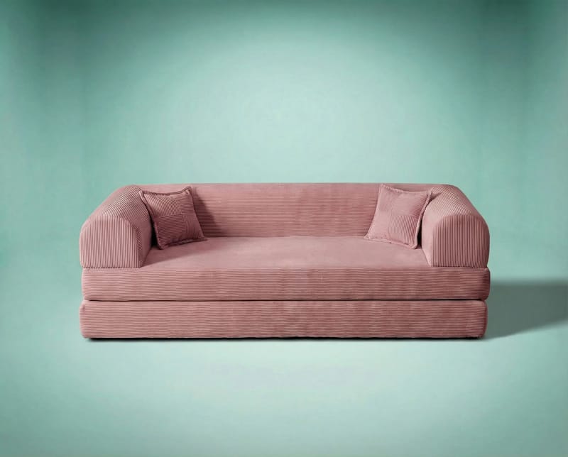 3-seters sovesofa Atelier Del Sofa Legom Eco (190 x 90 x 25 cm) Rosa - Møbler - Sofaer - Sovesofaer