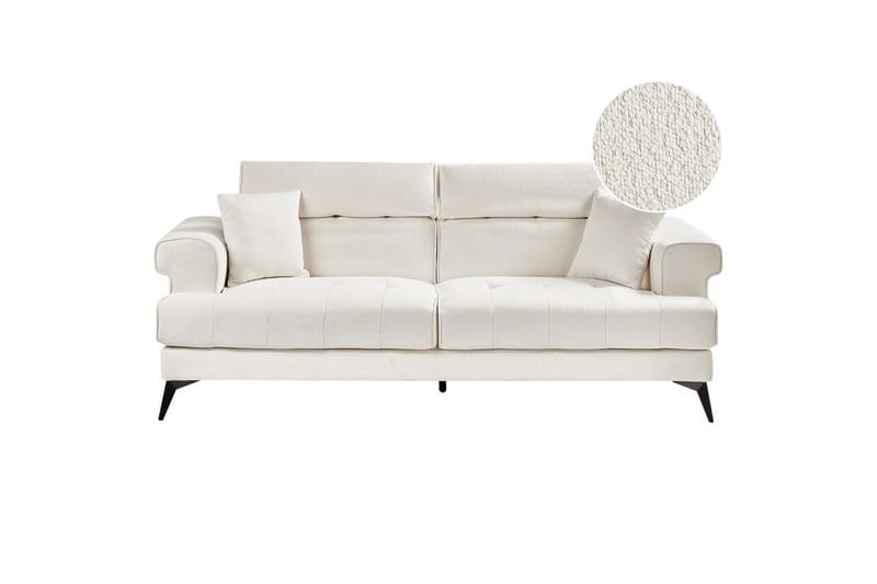 3-sitssoffa Beliani Skive Beige White||Black VALUE_MISSING_3