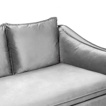 4-seters sofa Aure - Lys grå - Møbler - Sofaer - Fløyel sofaer