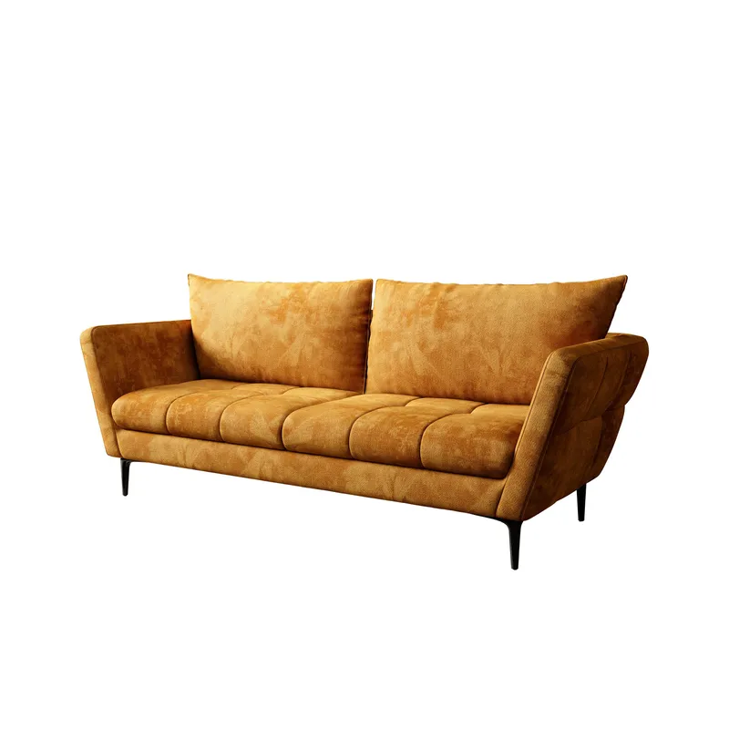 Ancienne 3-seters sofa, sennepsgul