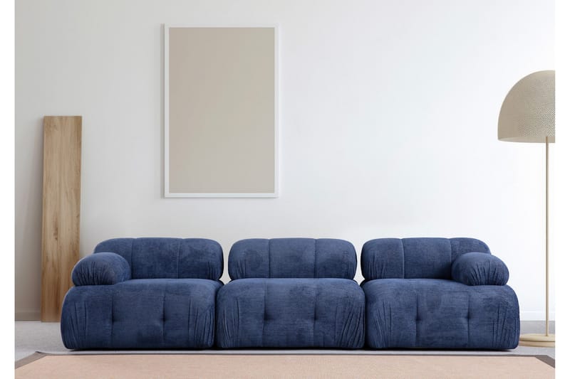 Belgin Sofa 3-seter - Blå - Møbler - Sofaer - Modulsofaer - Komplett modulsofa