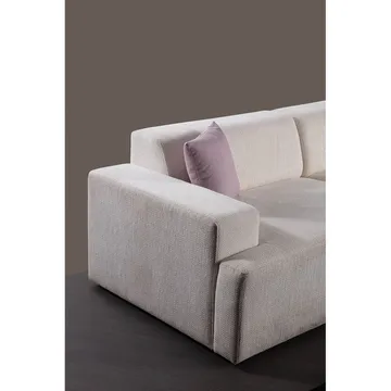 Branorin 3-seters Hjørnesofa - Kremhvit - Møbler - Sofaer - Sofa med sjeselong