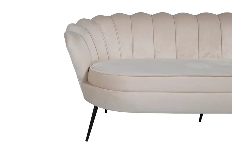 Calais 3-seter Sofa Fløyel - Beige - Møbler - Sofaer - Fløyel sofaer
