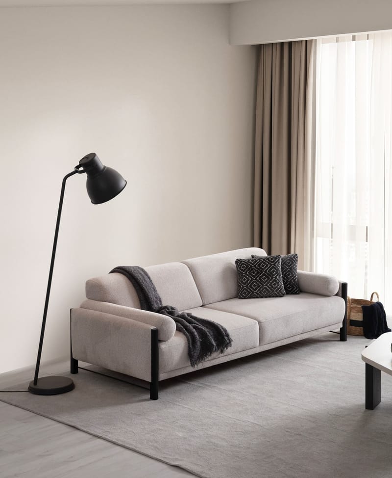 Childress 3-seters sofa Chenille - Beige - Møbler - Sofaer - Sofa 3 seter