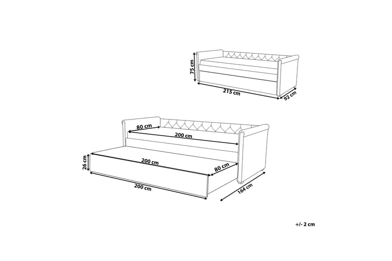 Argenteuil Dagseng 80x200 cm - Blå - Møbler - Sofaer - Dagsenger