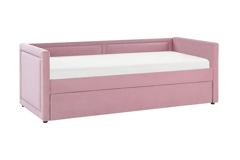 Dagseng 90 x 200 cm fløyel rosa MIMIZAN, Rosa