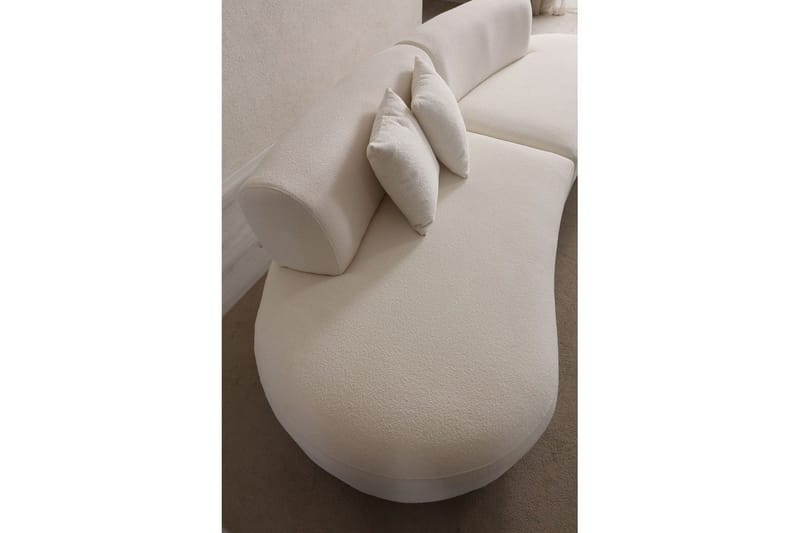 Dariya Svängd Sofa 3-sits - Krem - Møbler - Sofaer - Sofa 3 seter