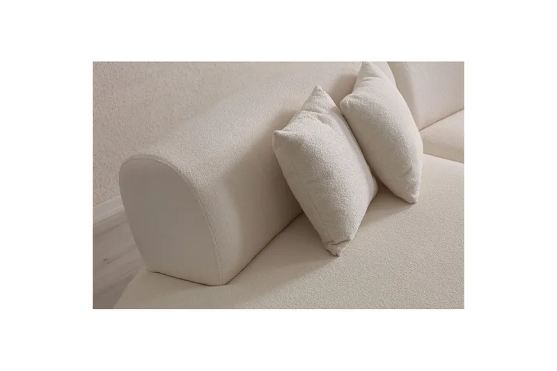 Dariya Svängd Sofa 3-sits - Krem - Møbler - Sofaer - Sofa 3 seter