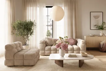 Elise 3-seters Sofa - Beige - Møbler - Sofaer - Sofa 3 seter