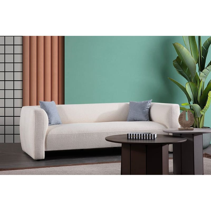 Elvaris 3-seters sofa - Hvit - Møbler - Sofaer - Sofa 3 seter