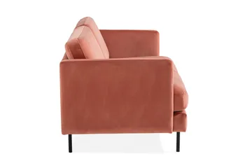 Teodin Fløyelssofa 3-seters - Rosa - Møbler - Sofaer - Fløyel sofaer