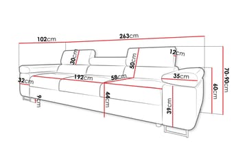 Gabina Sofa 3-seter - Beige - Møbler - Sofaer - Sofa 3 seter